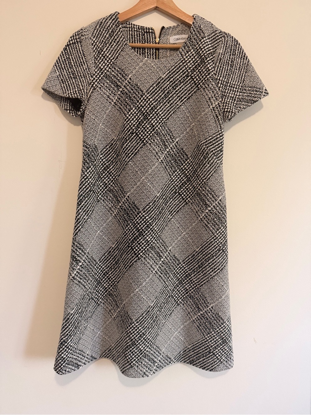 Calvin Klein Black & White Plaid Dress